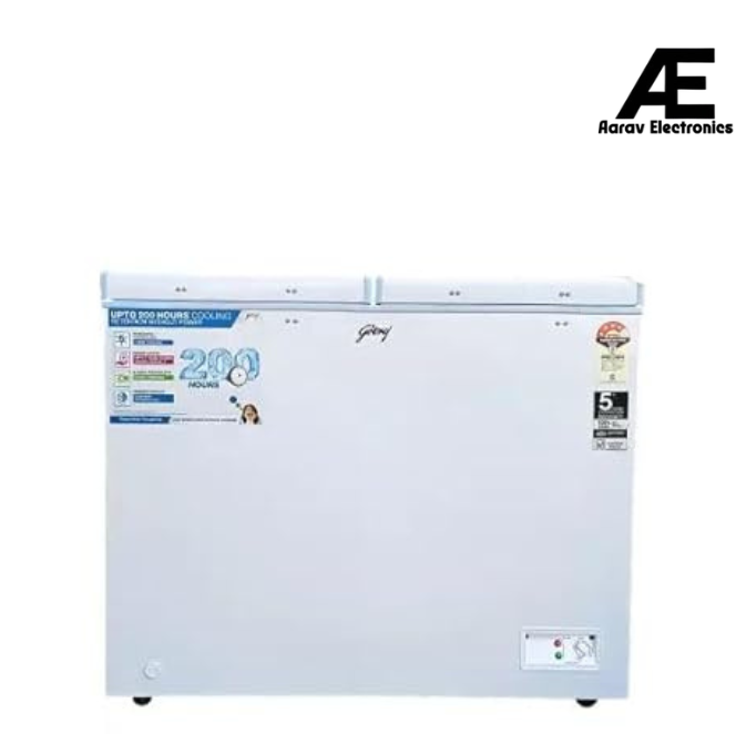 Godrej DH EPenta 325D 2HCN RW 300L 4 Star Double Door Convertible Deep Freezer with Heavy Duty Compressor, White