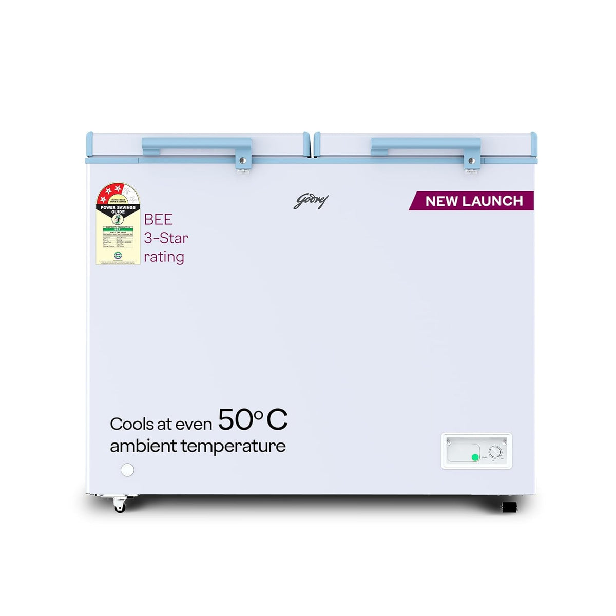 Godrej 302 L 3 Star Convertible Deep Freezer, Double Door Chest Freezer with Pentacool+ Cooling, D-Cool Technology & 5 Years Warranty (DH ESNCH 330C 2HCLP RW)