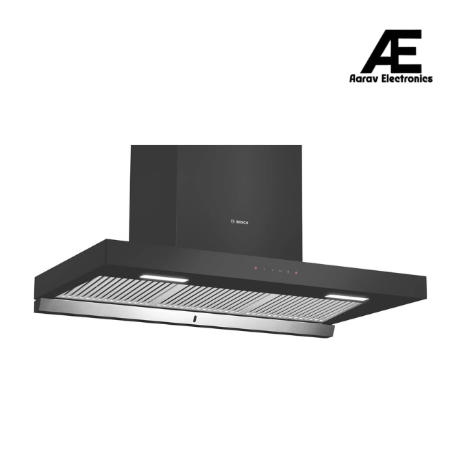 Bosch 90 cm Self Clean Technology glass Kitchen Chimney (HOOD DWBA98G60I, Oil collector Filter technology, Touch Control, Black) - DWBA98G60I