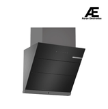 Bosch Series 4 60cm Wall-Mounted Chimney | 750 m³/hr Suction | Matt Black Finish | 64 dB Noise Level | Stainless Steel & Glass Body - DWKA68G60I