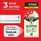 MITSUBISHI HEAVY INDUSTRIES 2026 Model 2.25 Ton 3 Star Split Hyper Inverter AC (DXK27YAMDA-W, White)