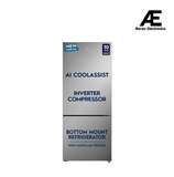 Electrolux 425L 1 Star Double Door Refrigerator with AI CoolAssist, Bottom Mount Freezer, GreenZone Technology, Cooling 360, Inverter, Frost Free, UltimateTaste 700, EBE4302C-S, Stainless Steel