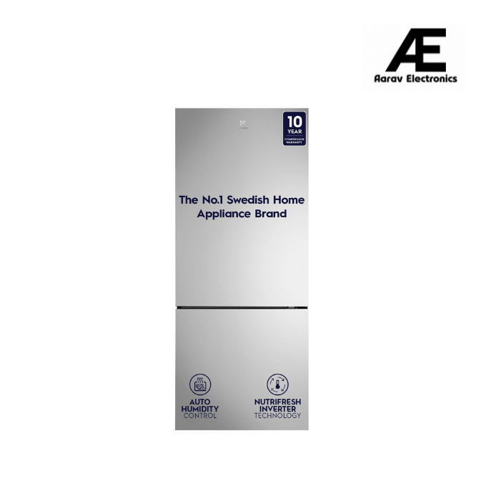 Electrolux 453L Frost Free Inverter Double Door Refrigerator, Bottom Freezer, TasteLockAuto &amp; TasteGuard Technology, Stainless Steel, UltimateTaste 500, EBE4502C-S Visit the Electrolux Store