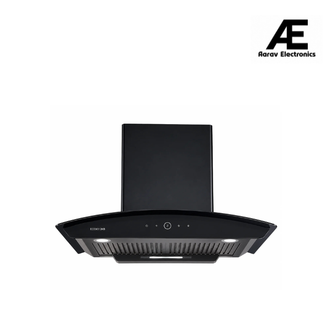 Electrolux 60 cm Kitchen Chimney (ECC6312KB, Black, Powerful Suction, LED Lighting, Wall Mounted)