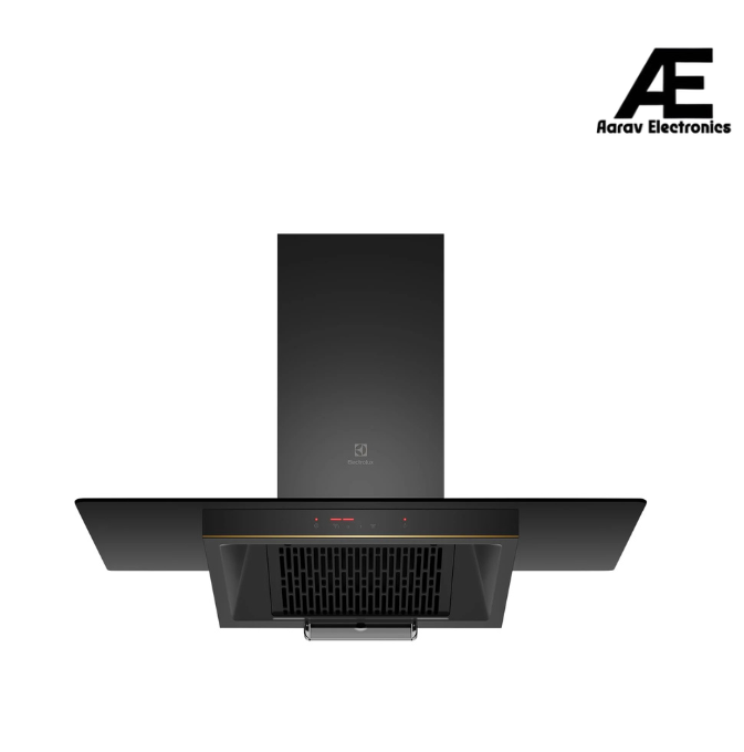 Electrolux 90cm Straight Glass Chimney for up to 180 sqft Kitchen, AutoClean, UltimateTaste 500, Black, ECC9681G