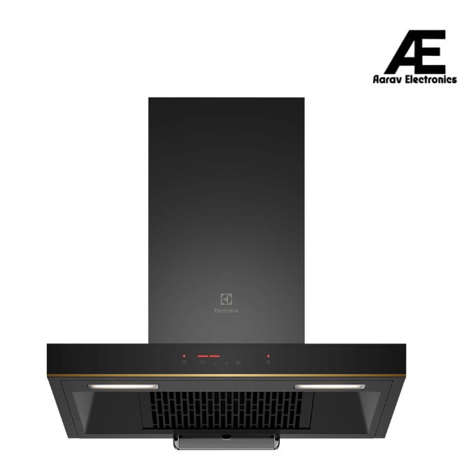 Electrolux 60cm T-Box Chimney for up to 180 sqft Kitchen, AutoClean, UltimateTaste 500, Black, ECT6281G