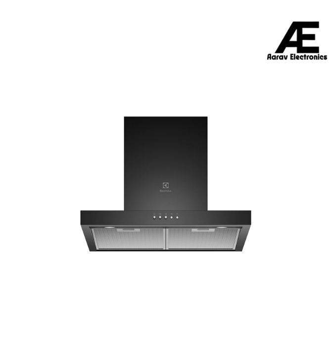 Electrolux 60cm T-Box Chimney for up to 210 sqft Kitchen, UltimateTaste 500, Black, ECT6623B
