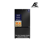 Electrolux 565L 3 Door Side by Side Refrigerator, Bottom Mount Freezer, GreenZone, QuickFreeze, XL Door Bins, Cooling360, French Door, Inverter, UltimateTaste 600, EHE5600D-B, Charcoal Black