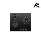 Electrolux 3 Burner Auto Ignition Glass Top 60cm Built-in Gas Hob, UltimateTaste 300, Black, EHG6330BC