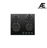 Electrolux 4 Burner Auto Ignition Glass Top 60cm Built-in Gas Hob, UltimateTaste 300, Black, EHG6430BC