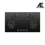 Electrolux 4 Burner Auto Ignition Glass Top 90cm Built-in Gas Hob, UltimateTaste 300, Black, EHG9430BCI