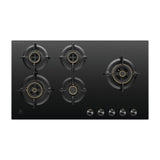 Electrolux 5 Burner Auto Ignition Glass Top 90cm Built-in Gas Hob, UltimateTaste 300, Black, EHG9530BC