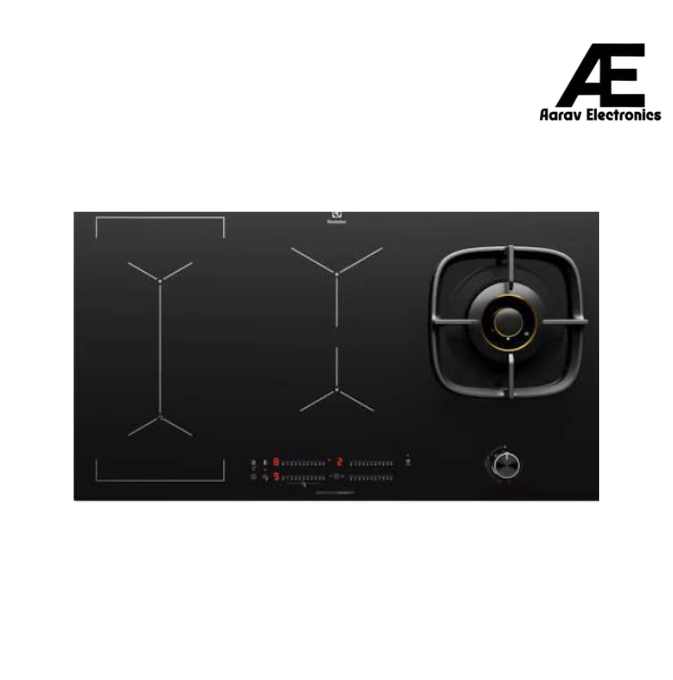 Electrolux 90cm Ultimate Taste 900 built-in hybrid induction hob with 4 cooking zones EHH957BE