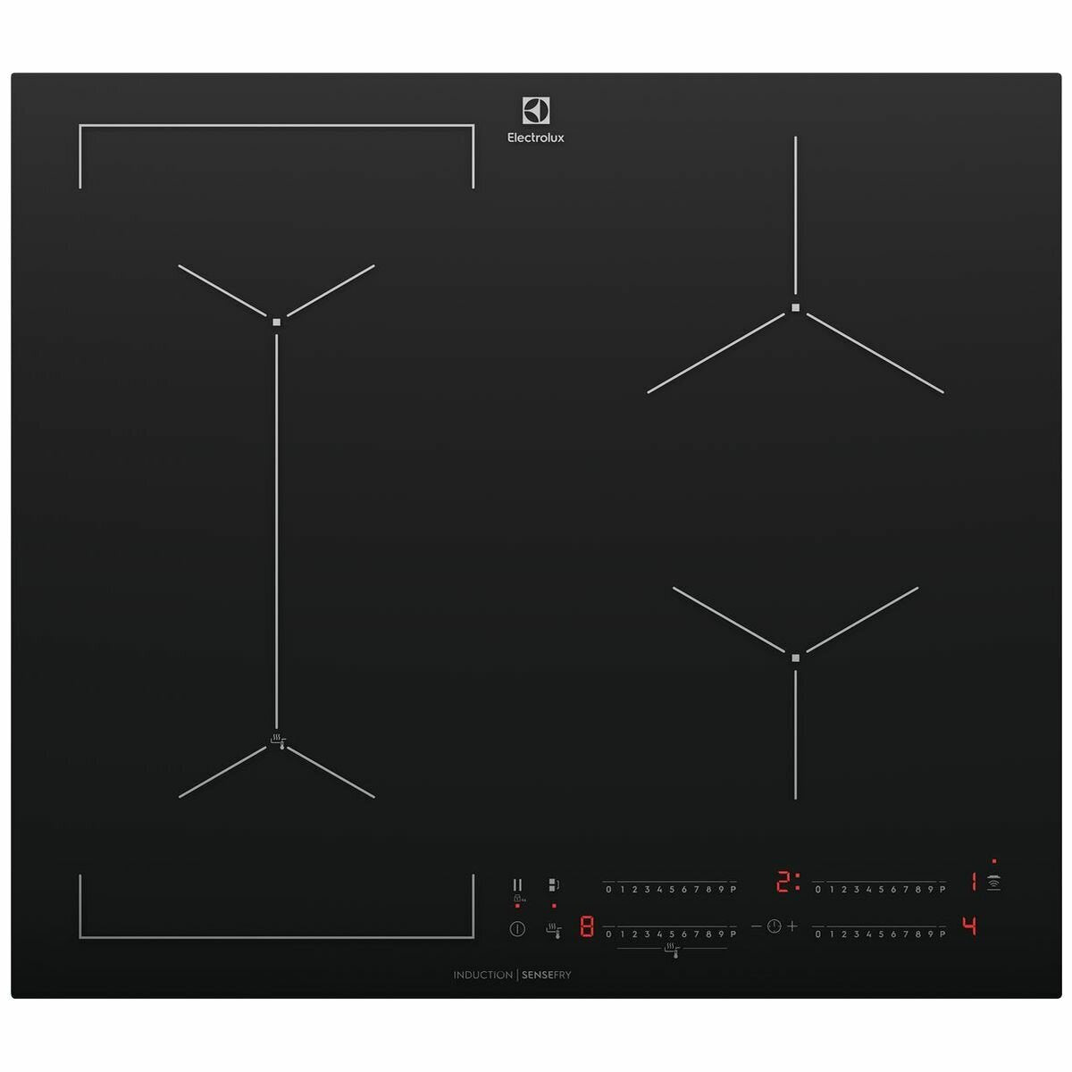 Electrolux EHI645BE 60CM Black Touch Controls Ultimate Taste 700 with 4 cooking zones 8mm Thickness Tempered Glass Built-In Induction Hob