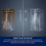 Electrolux 634L Frost Free Side by Side French Door Refrigerator, GreenZone Technology, Inverter Compressor, EvenTemp, Matte Charcoal Black Steel, UltimateTaste 700, EQE5600B-B