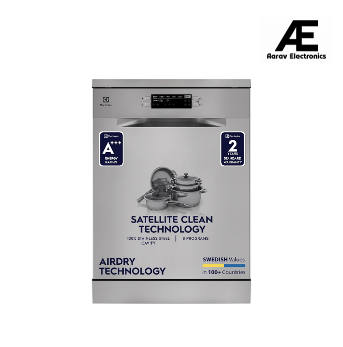 Electrolux 15 Place Settings Dishwasher Machine for Home, Fully Automatic with AirDry, Stainless Steel, UltimateCare 700, ESZ69300SX