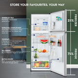 Electrolux 312L 1 Star AI AutoSense Inverter Frost Free Double Door Refrigerator, GreenZone AHC Technology, Sphere Ice Tray, UltimateTaste 700, ETM3100L-S, Brush Neutral Steel