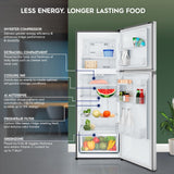 Electrolux 312L 1 Star AI AutoSense Inverter Frost Free Double Door Refrigerator, GreenZone AHC Technology, Sphere Ice Tray, UltimateTaste 700, ETM3100L-S, Brush Neutral Steel