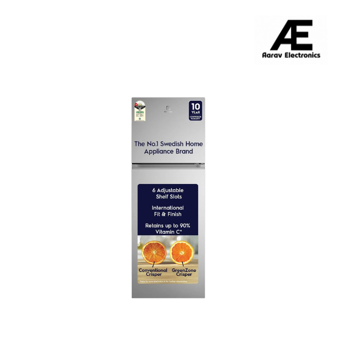 Electrolux 312L 1 Star AI AutoSense Inverter Frost Free Double Door Refrigerator, GreenZone AHC Technology, Sphere Ice Tray, UltimateTaste 700, ETM3100L-S, Brush Neutral Steel