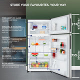 Electrolux 503L 1 Star AI AutoSense Inverter Frost Free Double Door Refrigerator, GreenZone AHC Technology, UltimateTaste 700, ETM5002C-S, Brush Neutral Steel