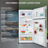 Electrolux 503L 1 Star AI AutoSense Inverter Frost Free Double Door Refrigerator, GreenZone AHC Technology, UltimateTaste 700, ETM5002C-S, Brush Neutral Steel