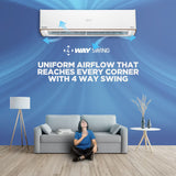 Panasonic 2 Ton 5 Star Inverter Split AC (100% Copper Condenser, 7 in 1 Convertible 4 Way Swing, PM 0.1 Air Purification Filter, 2024 Model, CS/CU-EU24AKY5 White)