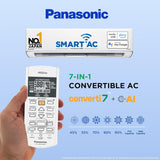 Panasonic 2 Ton 5 Star Wi-Fi Inverter Smart Split AC (Copper Condenser, 7 in 1 Convertible with True AI Mode, 4 Way Swing, PM 0.1 Air Purification Filter, CS/CU-EU24AKY5FM, White)