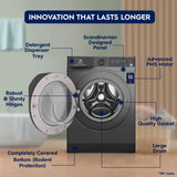 Electrolux 10kg 5 Star Front Load Washing Machine, AutoSense Technology, Full Load Steam Wash, Hygienic Care, EcoInverter Motor, UltimateCare 300, EWF1024M3SB, Dark Silver
