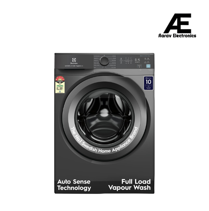 Electrolux 9kg 5 Star Front Load Washing Machine, AutoSense Technology, Full Load Steam Wash, Hygienic Care, EcoInverter Motor, UltimateCare 300, EWF9024M3SB, Dark Silver