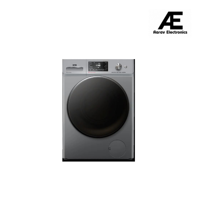 IFB 9 Kg 5 Star, DeepClean® Tech, AI Powered, WiFi, Fully Automatic Front Load Washing Machine (EXECUTIVE MSN 9014K CMS, PowerSteam®, 9 Swirl, Steam Refresh, Inbuilt Heater, Eco Inverter, Metallic Silver)