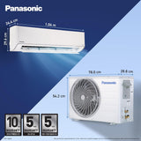 Panasonic 1.5 Ton 3 Star New Star Rated Hot & Cold Wi-Fi Inverter Smart Split AC (Matter/MirAIe, AI, -10~55°C Oper., Copper Condenser, 8in1 Convertible, 4-Way, PM 0.1 Filter, CS/CU-EZ18CKYXFM,White)