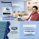 Panasonic 1.5 Ton 3 Star Hot & Cold Wi-Fi Inverter Smart Split AC (Matter/MirAIe, AI, -10~55°C Oper., Copper Condenser, 8in1 Convertible, 4-Way, PM 0.1 Filter, CS/CU-EZ18CKYXFM,White, New BEE rated)