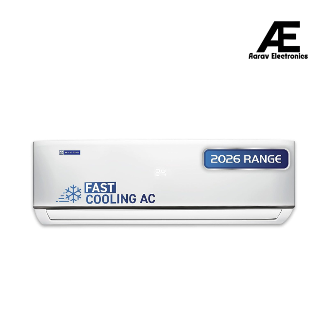 Blue Star 2 Ton 1 Star Fixed Speed Split Air Conditioner | 100% Copper Condenser | Turbo Cooling | High Airflow | R32 Refrigerant | 52°C Cooling | White,FB122DXU