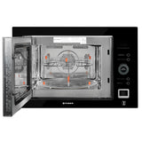 Faber 25 L Built-in Microwave Oven with Microwave, Grill & Convection, 10 Auto Cook Menus & Black Glass Finish - FBIMWO 25L CGS BK