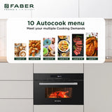 Faber 34 L Built-in Microwave Oven with Grill & Convection, 10 Auto Cook Menus & Touch Control - MICROWAVE FBIMWO 34 CGS BK
