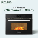 Faber 44 L Built-in Microwave Oven with 13 Auto Cook Menus, Grill & Convection - FBIMWO 44L CGS TC