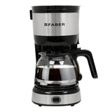 Faber Drip Coffee Machine FCM 0.6L SS BK 800W|| 4 Big Cups||Warming Plate- Keeps Coffee Warm for 30 mins