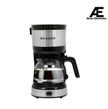 Faber Drip Coffee Machine FCM 0.6L SS BK 800W|| 4 Big Cups||Warming Plate- Keeps Coffee Warm for 30 mins