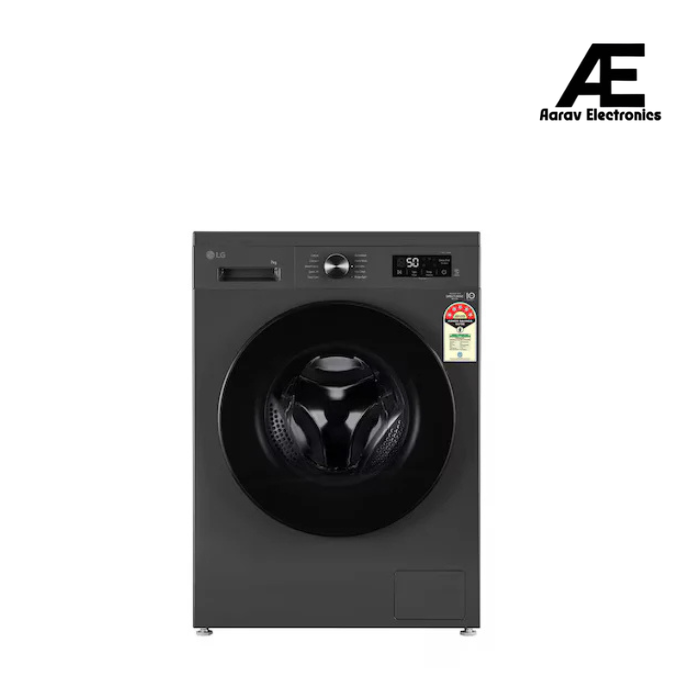 LG 7Kg Front Load Washing Machine, Inverter Direct Drive™, Middle Black, 5 Star, FHB1207Z2MA