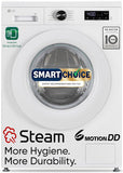 LG Smart Choice, 7 Kg, 5 Star, Steam, Inverter Direct Drive Technology, 6 Motion DD, Fully-Automatic Front Load Washing Machine (FHB1207Z2W, Remove Allergens &amp; Stain, In-Built Heater, Essence White)