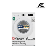 LG Smart Choice, 7 Kg, 5 Star, Steam, Inverter Direct Drive Technology, 6 Motion DD, Fully-Automatic Front Load Washing Machine (FHB1207Z2W, Remove Allergens &amp; Stain, In-Built Heater, Essence White)