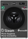 LG 8 Kg, 5 Star, Wi-Fi, Direct Drive Technology, Steam Wash, 6 Motion DD, Fully-Automatic Front Load Washing Machine (FHB1208Z4M, Allergy Care, In-Built Heater, Touch Panel, Middle Black)