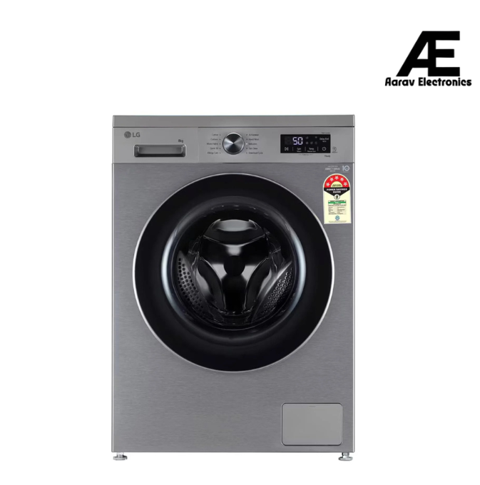 LG 8 Kg 5 Star Inverter Direct Drive Front Load Washing Machine (FHB1208Z4P, Platinum Silver,