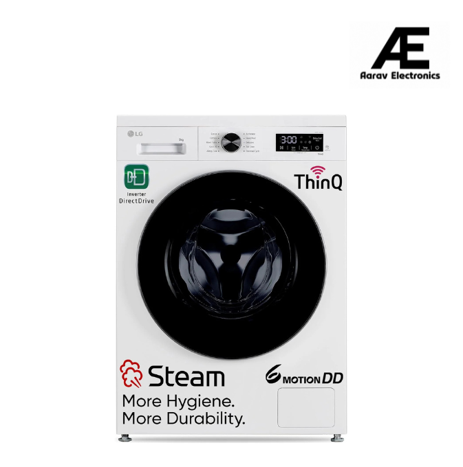 LG 9 Kg 5 Star Wi-Fi, Steam, Inverter Direct Drive Technology, 6 Motion DD, Fully-Automatic Front Load Washing Machine (FHB1209Z4W, Allergy Care, In-Built Heater, Touch Panel, Blue White)