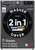 LG Smart Choice, 9 Kg (Wash) / 5 Kg (Dry), Ai Direct Drive Technology, Steam, TurboWash &amp; Wi-Fi Fully Automatic Front Load Washer Dryer (FHD0905SWM, Intelligent &amp; Convenient Fabric Care, Middle Black)