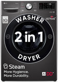 LG 15 Kg (Wash) / 8 Kg (Dry) Ai Direct Drive with Wi-Fi Fully Automatic Front-Loading Washer Dryer (FHD1508STB, With Steam Remove Allergen &amp; TurboWash, Black VCM)