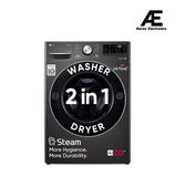 LG 15 Kg (Wash) / 8 Kg (Dry) Ai Direct Drive with Wi-Fi Fully Automatic Front-Loading Washer Dryer (FHD1508STB, With Steam Remove Allergen &amp; TurboWash, Black VCM)