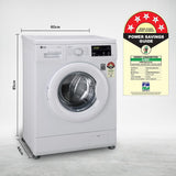 LG 6.5 Kg, 5 Star, Direct Drive Technology, Steam Wash, 6 motion DD, Smart Diagnosis, Fully Automatic Front Load Washing Machine (FHM1065SDW, Allergy Care, In-Built Heater, Touch Panel, White)