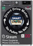 LG Smart Choice, 9 Kg, 5 Star, AI Direct Drive Technology, Steam, 6 Motion DD &amp; Wi-Fi Fully-Automatic Front Load Washing Machine (FHP1209Z5M, Intelligent &amp; Convenient Fabric Care, Middle Black)