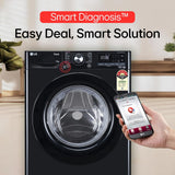 LG 12 Kg, 5 Star, AI Direct Drive Technology, Wi-Fi, Steam Fully Automatic Front-Loading Washing Machine (FHP1412Z3O, Intelligent &amp; Convenient Fabric Care, Allergy Care, In-Built Heater, Onyx Black)